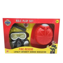 Brandweer speelset helm en masker