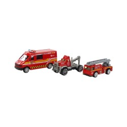 Brandweervoertuigen 3st in blister 3 verschillende uitvoeringen
