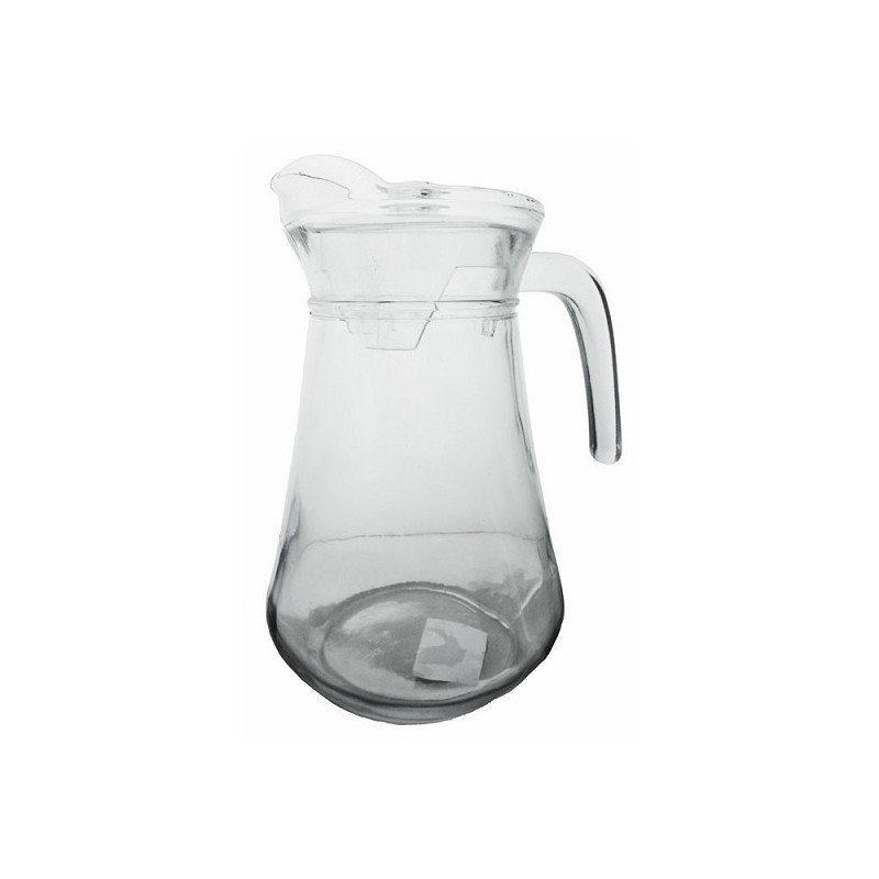 Schenkkan karaf glas glashelder 1,2 liter met deksel