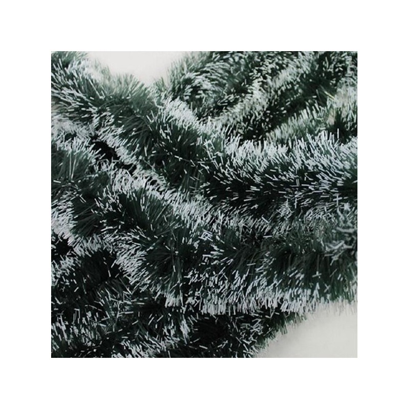 Guirlande de sapin de Noël vert/blanc 200x9cm par paquet de 10 pcs