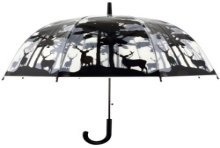 Esschert Design Paraplu transparant met bosprint