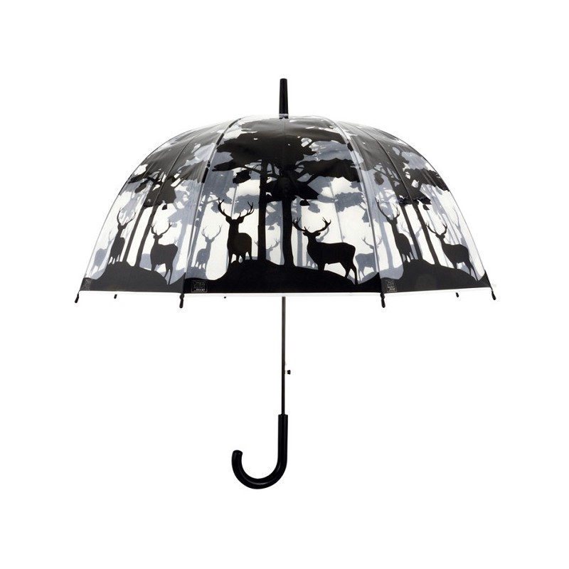 Esschert Design Paraplu transparant met bosprint