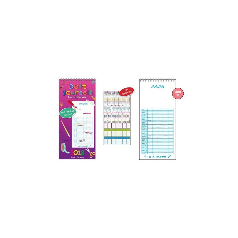 Familieplanner Do It Yourself + stickers