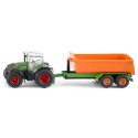 Siku Fendt avec remorque ampliroll et caisse 9,7x34x6,5cm