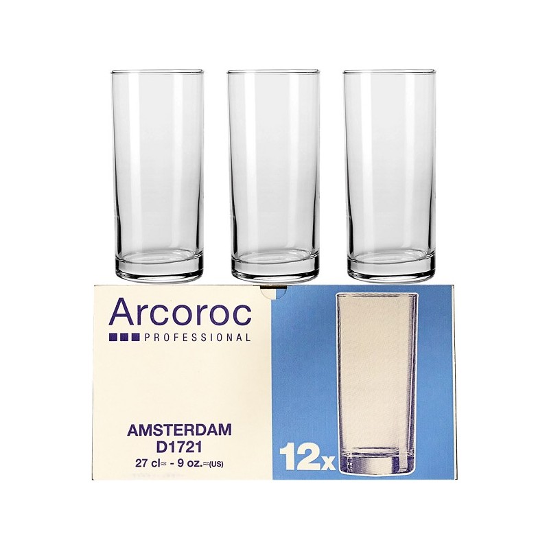 Arcoroc Longdrinkglas Amsterdam 270ml ( H13cm ) doos a 12 stuks