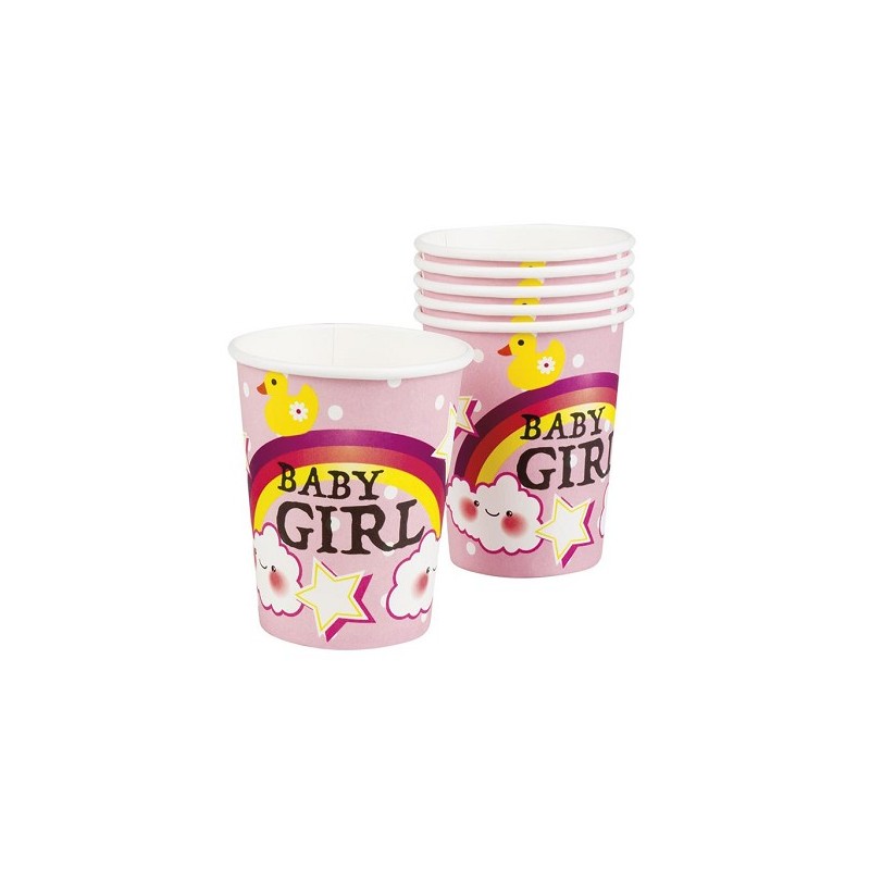 Boland Cup Baby girl jetable 250ml pack de 6 pièces