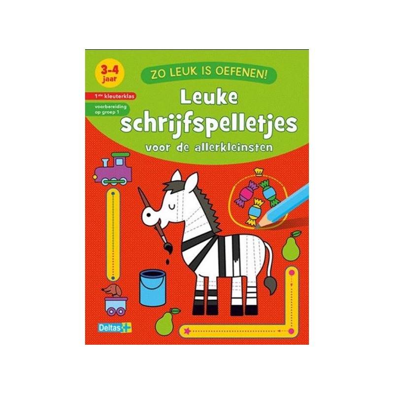 Deltas Zo leuk is oefenen! Leuke schrijfspelletjes (3-4 j.)