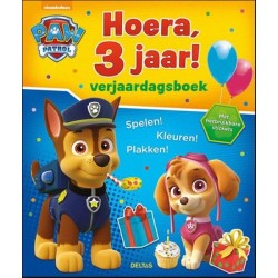 Deltas Paw Patrol Hoera, 3 jaar! Verjaardagsboek