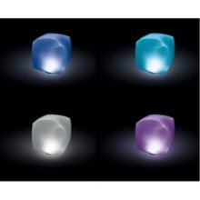 Cube LED flottant d'éclairage de piscine Intex. 23x23x23cm fonctionne avec des piles 3x AAA non incluses.