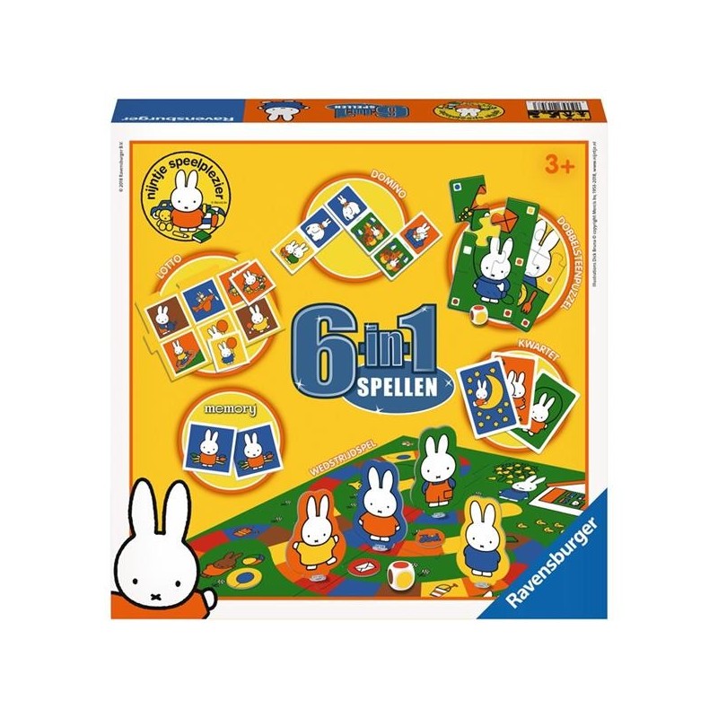 Boîte de jeu Ravensburger Miffy 6 en 1