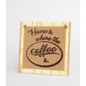 Paperdreams Panneau en bois – La maison est là où se trouve le café