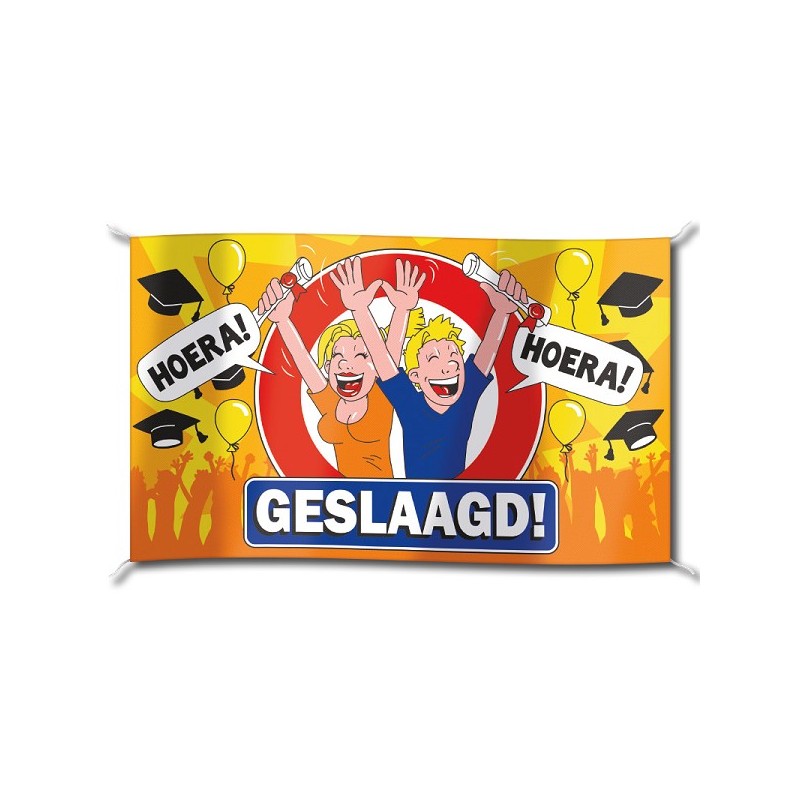 Paperdreams Gevel vlag - geslaagd 100x150cm