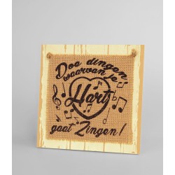 Paperdreams Wooden sign - Doe dingen waar je hart