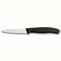 Victorinox Swissclassic schilmes 8cm gekarteld lemmet zwart handvat