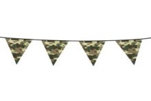 Ligne de drapeau Camouflage 6m, 15 drapeaux 20x30cm