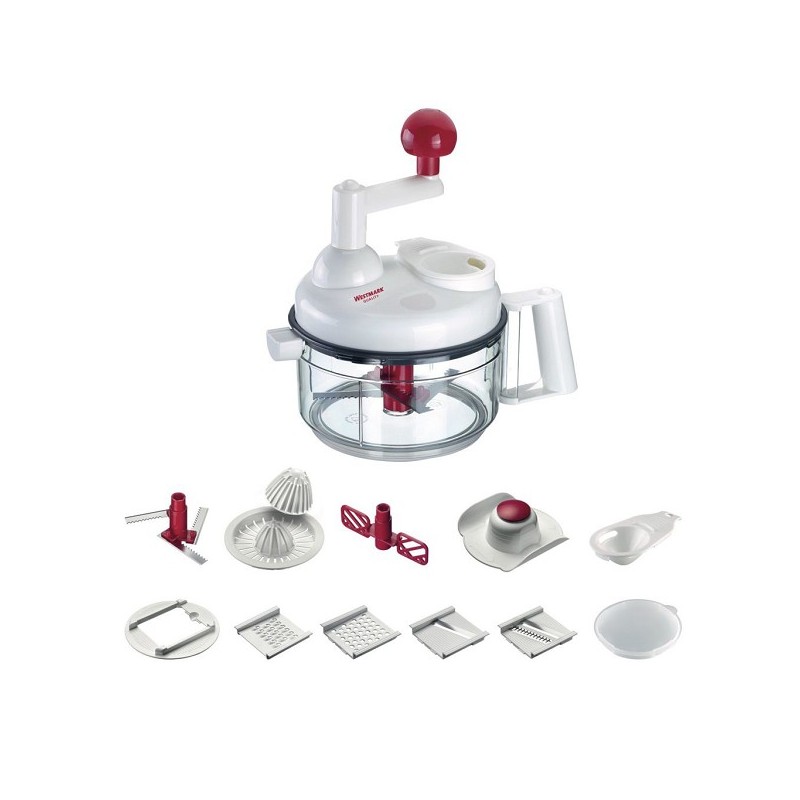 Westmark Robot culinaire manuel avec accessoires plastique / acier inoxydable 264x168x244mm