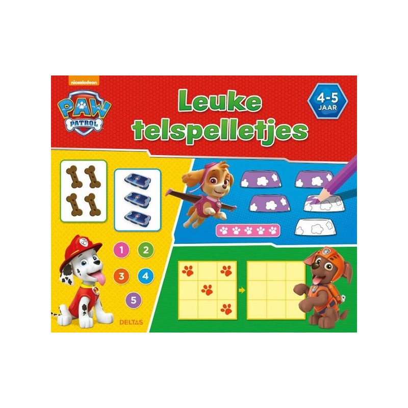 Deltas Paw Patrol leuke telspelletjes (4-5jr)