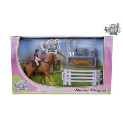 Kids Globe Speelset paard met ruiter en accessoires
