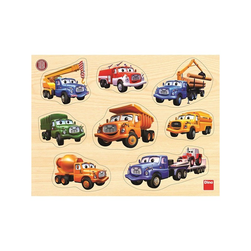 Dino Tatra - puzzle forme en bois 8 pièces 30x22,5cm