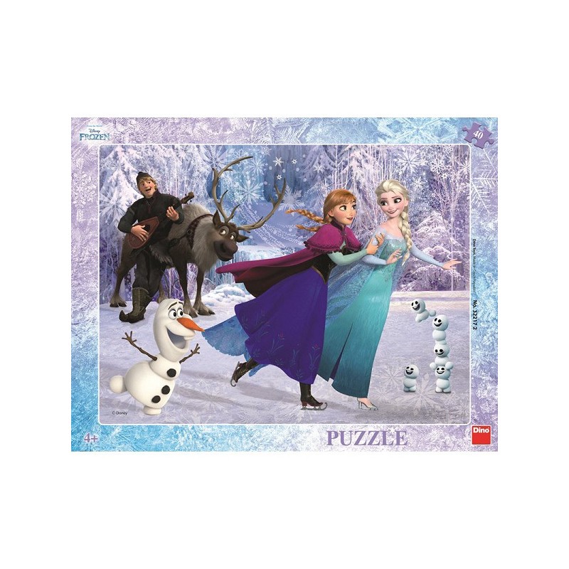 Puzzle cadre Dino Frozen Skating 40pcs