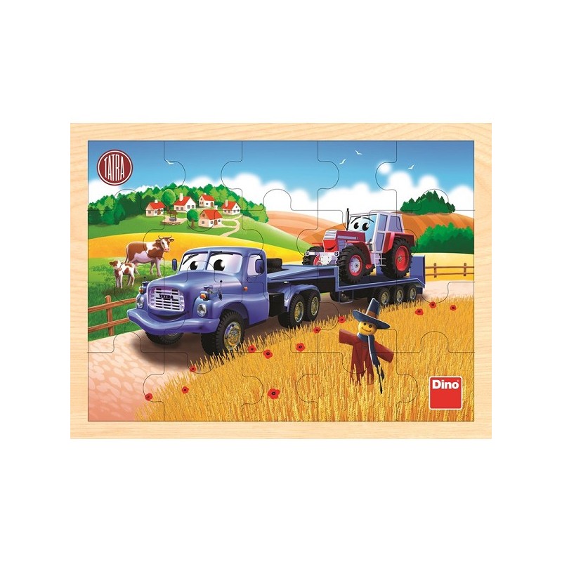 Puzzle en bois Dino Tatra Cars camion 20 pièces 30x22,5cm