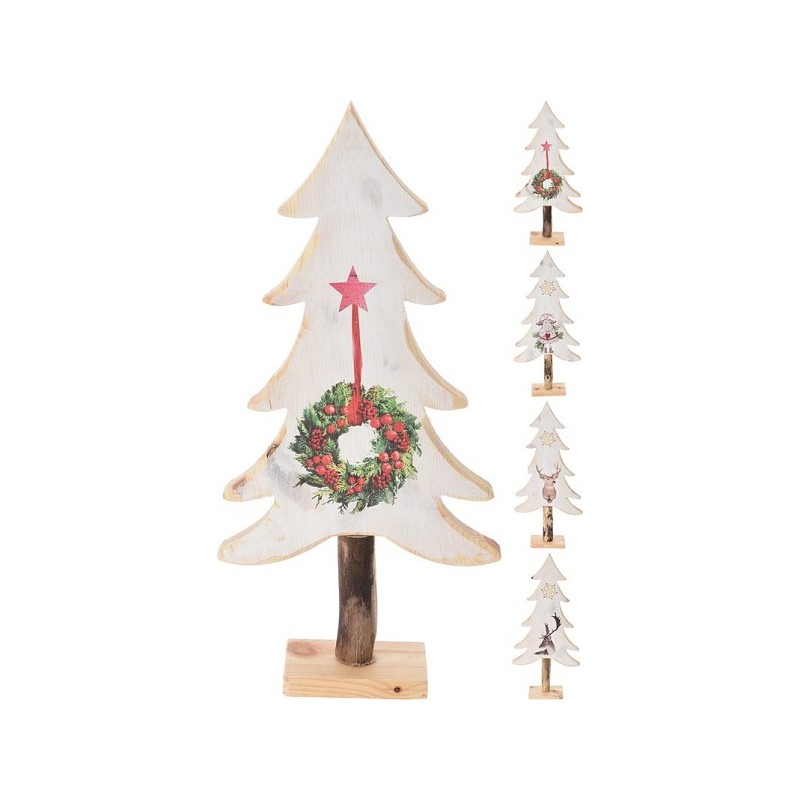 Sapin de Noël avec imprimé Noël 40 cm disponible en 4 versions différentes