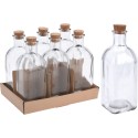 Bouteille en verre avec bouchon 500ml 7x7xh19cm