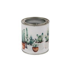 Bougie en boîte 'cactus' Ø8x9cm