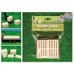 Kids Globe houten pallets 6 stuks 1:16 8,5x5,5x1,3cm