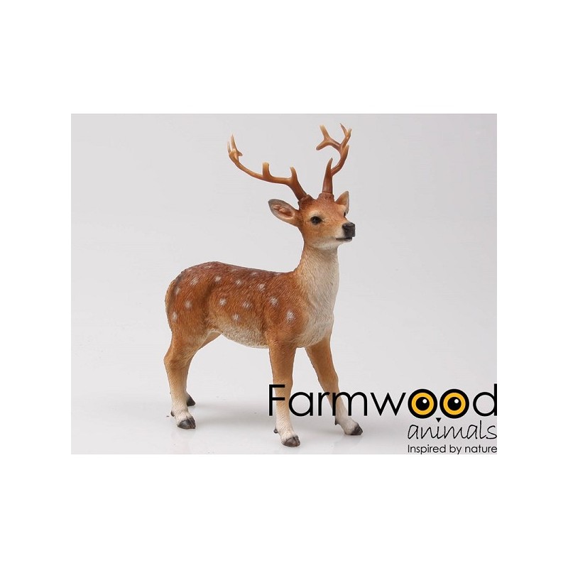 Farmwood animals Tuinbeeld rendier 13x7x17 cm