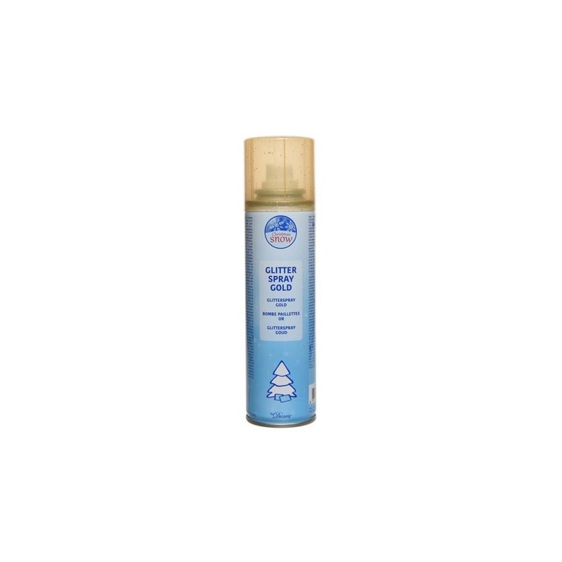 Décoration spray pailleté 100ml or