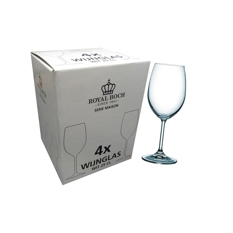 Royal Boch witte wijnglas 25 cl " Maison"  ds a 4 st