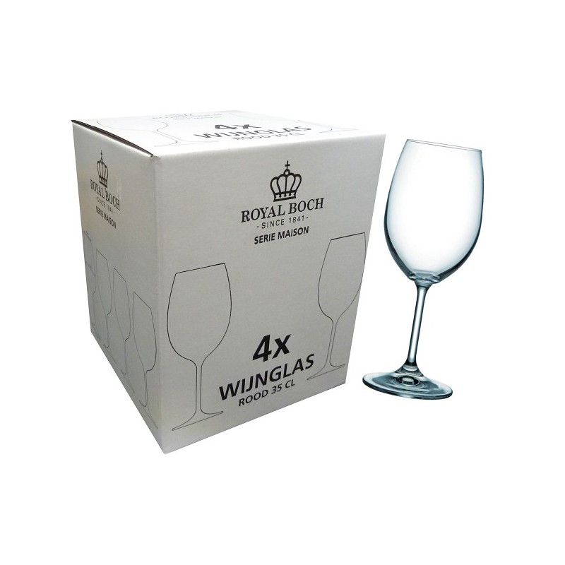 Royal Boch rodewijnglas 35 cl " Maison" ds a 4 stuks
