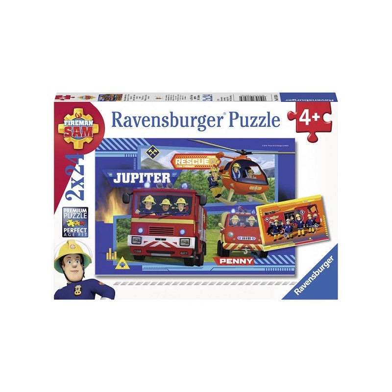Ravensburger puzzel-Waterloop met Sam 2 x24 stukjes