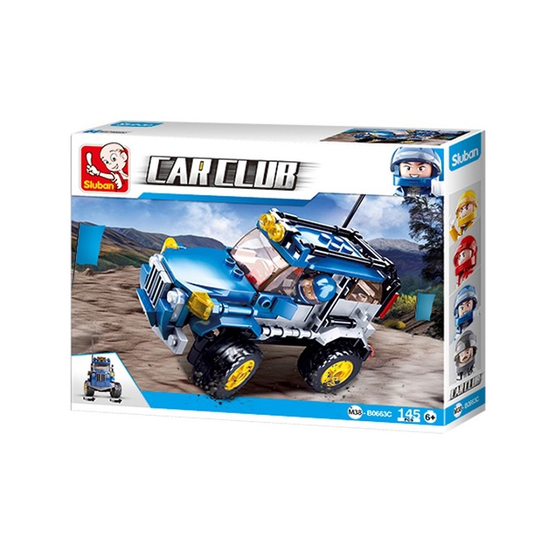 Sluban Carclub Offroad jeep - Blauw