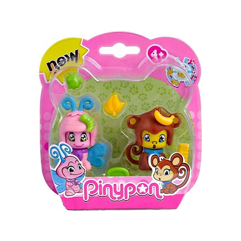 Pinypon Pet 4,5 cm, paquet de 2 avec accessoires
