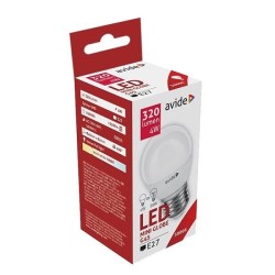 Avide Mini lampe globe LED E27 4W 3000K blanc chaud 320 lumens A+