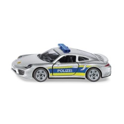 siku 1528, Porsche 911 Highway Police, métal/plastique, argent, les portes peuvent s'ouvrir