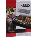 Plaque de grill barbecue 2 parties inox 46x30cm