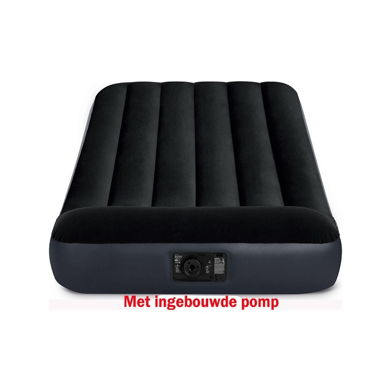 Intex twin pillow rest classic luchtbed met ingebouwde pomp (220-240V) 99x191x25cm