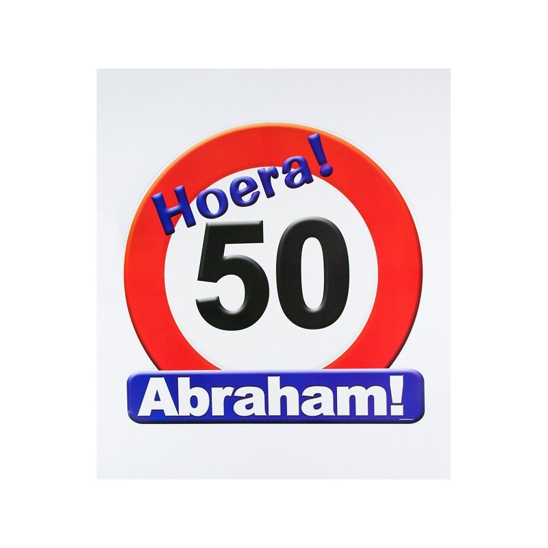 Panneau routier du bouclier hommage - 50 ans d'Abraham