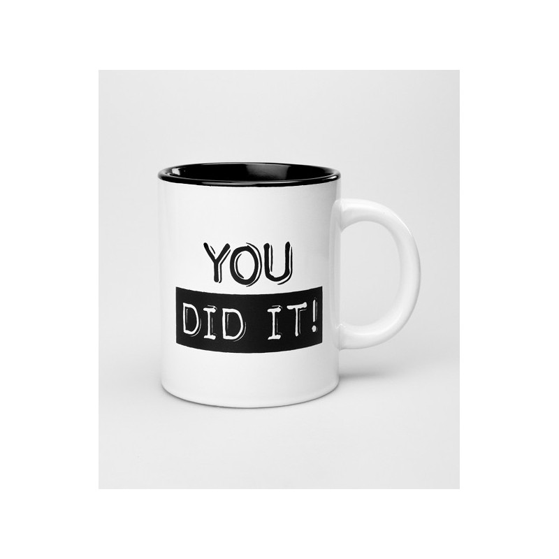 Mug Paperdreams Black&White - You did it-Blanc