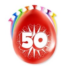 Paperdreams Ballons Chiffres - 50 ans 8 pièces 30cm