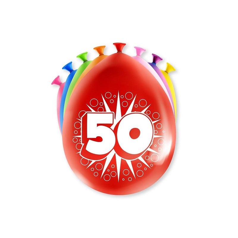Paperdreams Ballons Chiffres - 50 ans 8 pièces 30cm
