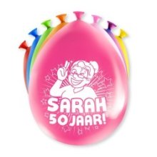 Paperdreams Cijfer Ballonnen - Sarah 8 stuks 30cm