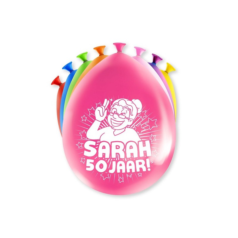 Paperdreams Cijfer Ballonnen - Sarah 8 stuks 30cm