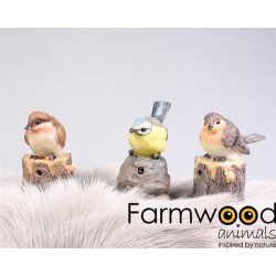 Farmwood Animals Tuinbeeld Vogel met muziek 9x6x10 cm