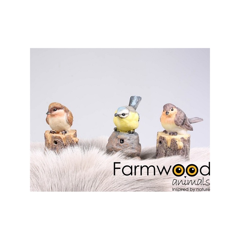Image de jardin Farmwood Animals Oiseau avec musique 9x6x10 cm