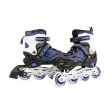 Inline skates blauw/zwart abec7 alu frame verstelbaar maat 35-38