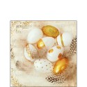 Serviettes Ambiente 25x25cm Oeufs d'Or